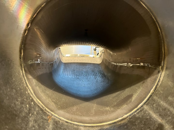 Inside of welded aerospace part